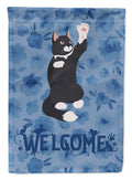 American Polydactyl Cat Welcome Garden Flag Mailbox Decorative Yard Banner Outside Patio Artwork for Flower Beds, Garden Size, Multicolor