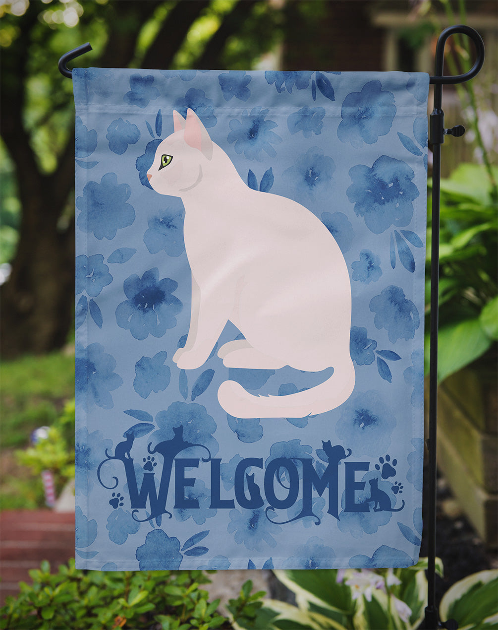 Burmilla #2 Cat Welcome Garden Flag Mailbox Decorative Yard Banner Outside Patio Artwork for Flower Beds, Garden Size, Multicolor