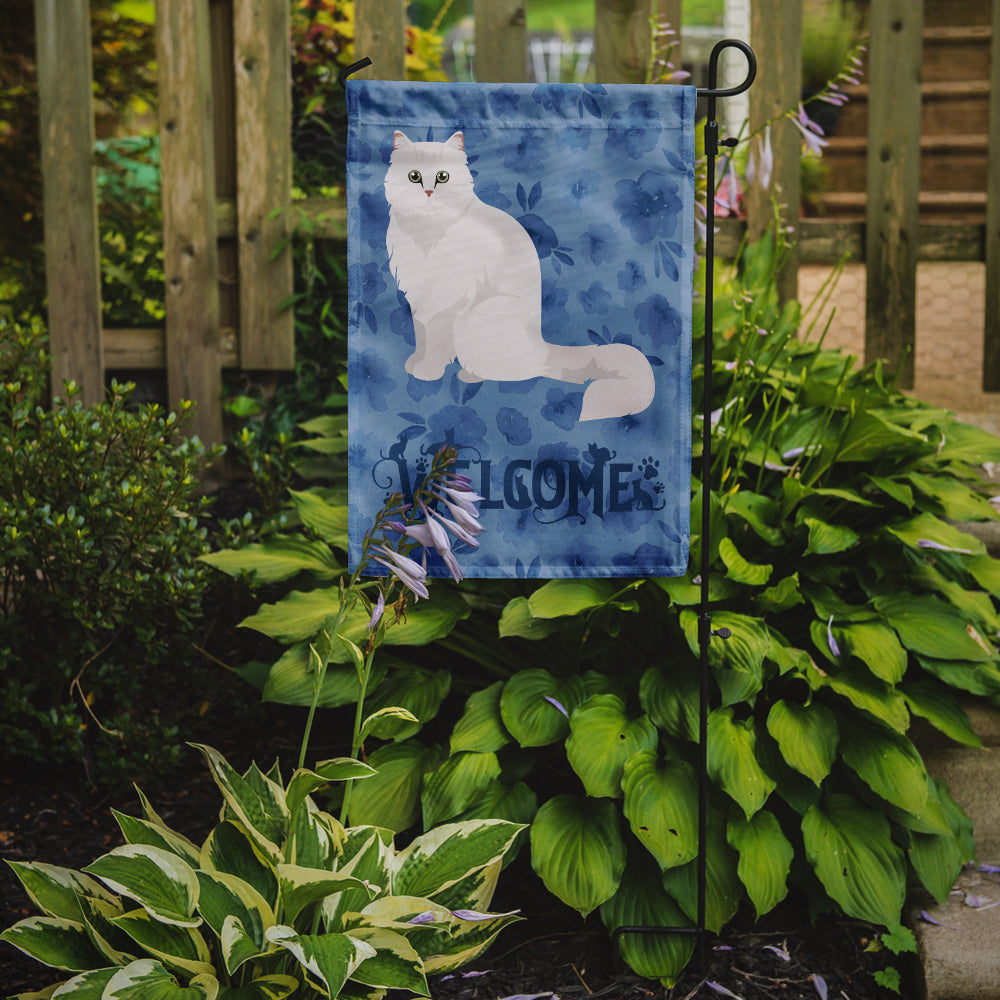 Chinchilla Persian Longhair Cat Welcome Garden Flag Mailbox Decorative Yard Banner Outside Patio Artwork for Flower Beds, Garden Size, Multicolor