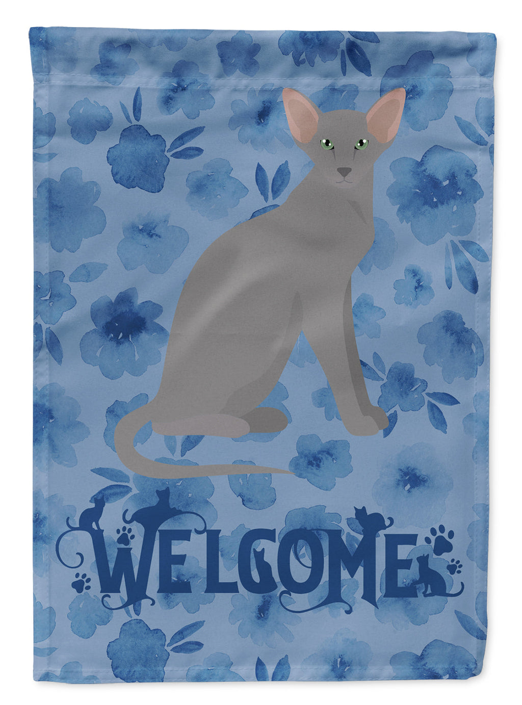 Oriental Shorthair Cat Welcome Garden Flag Mailbox Decorative Yard Banner Outside Patio Artwork for Flower Beds, Garden Size, Multicolor