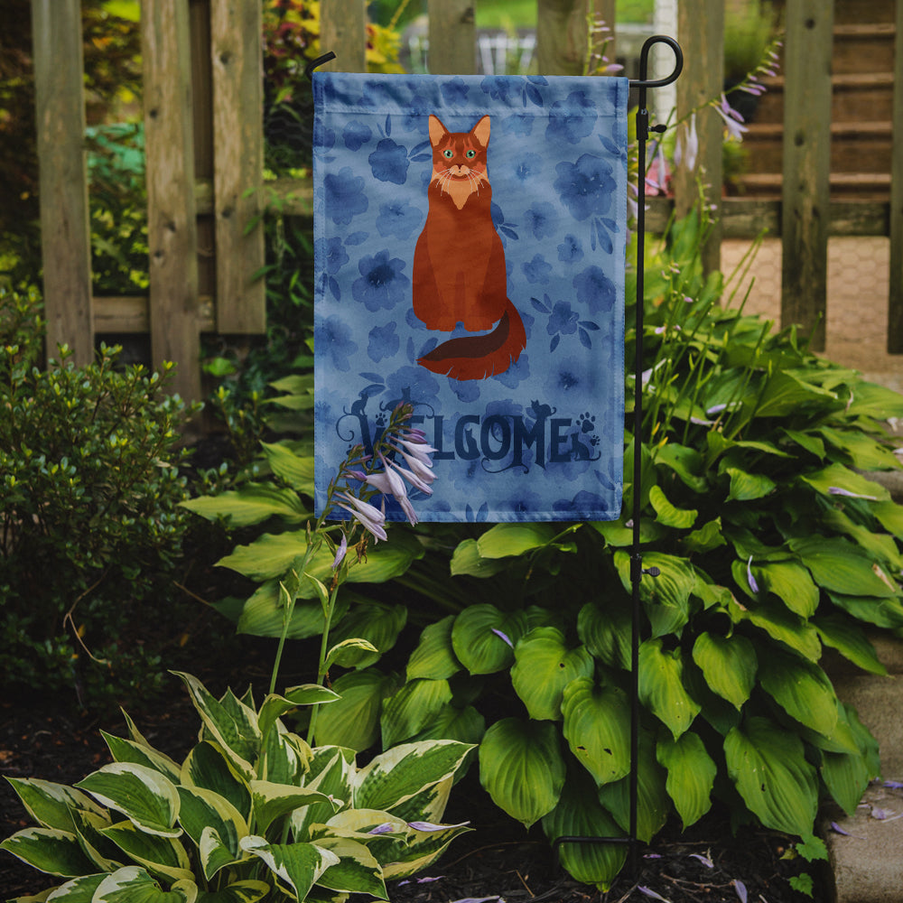 Somali Cat Welcome Garden Flag Mailbox Decorative Yard Banner Outside Patio Artwork for Flower Beds, Garden Size, Multicolor