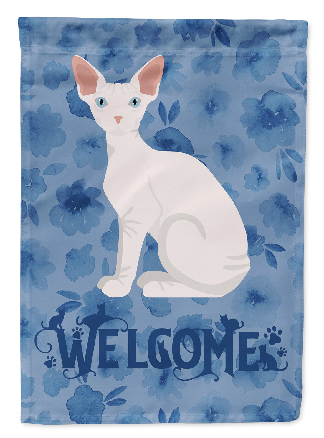 Sphynx Cat Welcome Garden Flag Mailbox Decorative Yard Banner Outside Patio Artwork for Flower Beds, Garden Size, Multicolor
