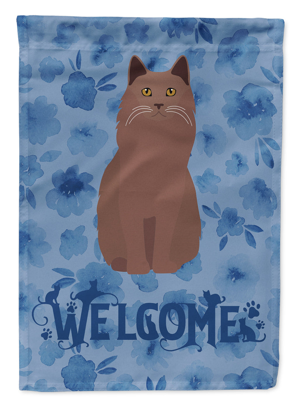 York Chocolate Cat Welcome Garden Flag Mailbox Decorative Yard Banner Outside Patio Artwork for Flower Beds, Garden Size, Multicolor