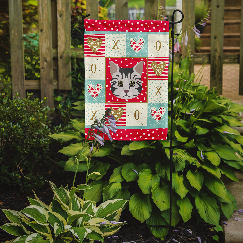 American Bobtail Cat Love Garden Flag Mailbox Decorative Yard Banner Outside Patio Artwork for Flower Beds, Garden Size, Multicolor