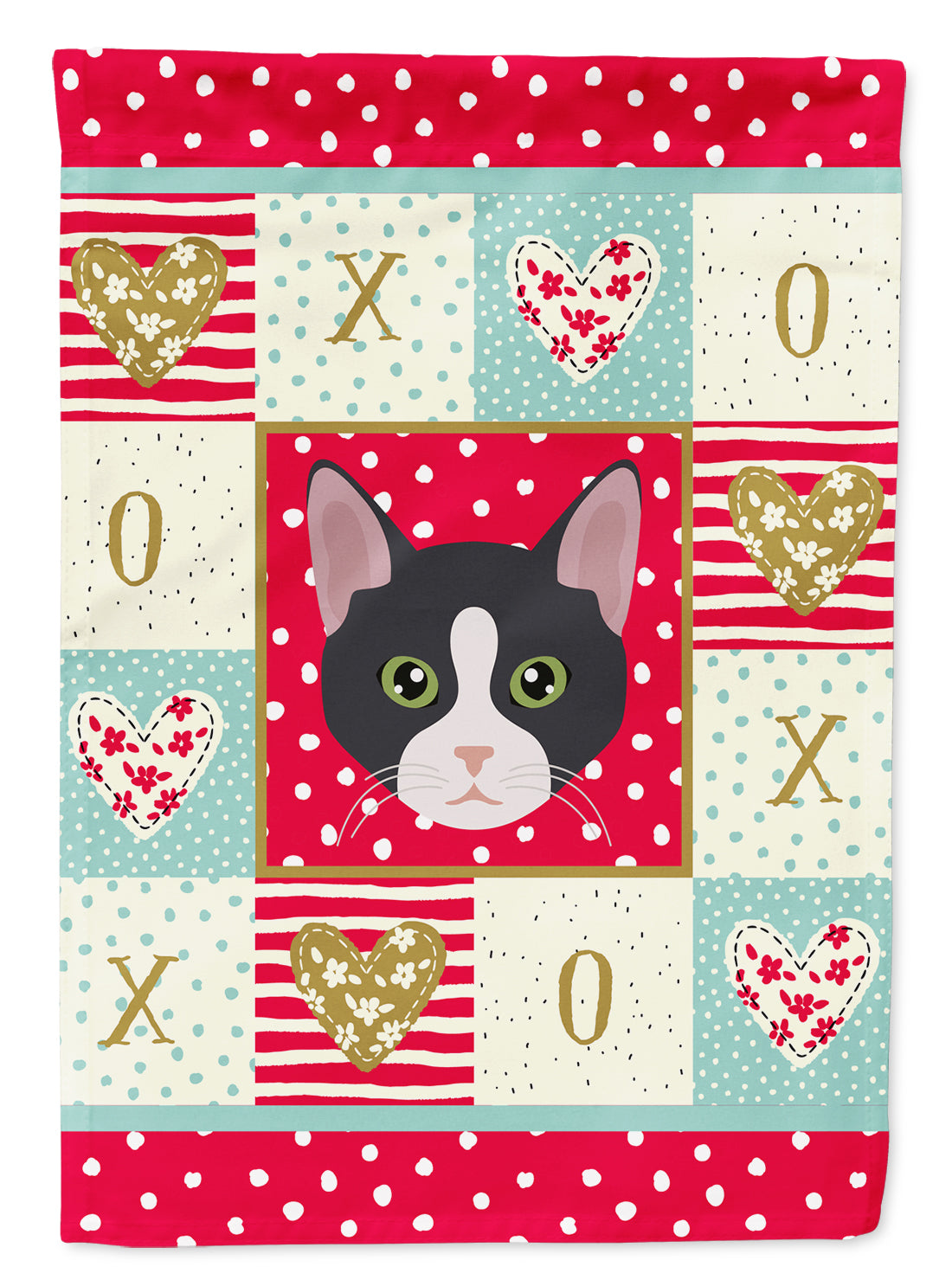 American Polydactyl Cat Love Garden Flag Mailbox Decorative Yard Banner Outside Patio Artwork for Flower Beds, Garden Size, Multicolor