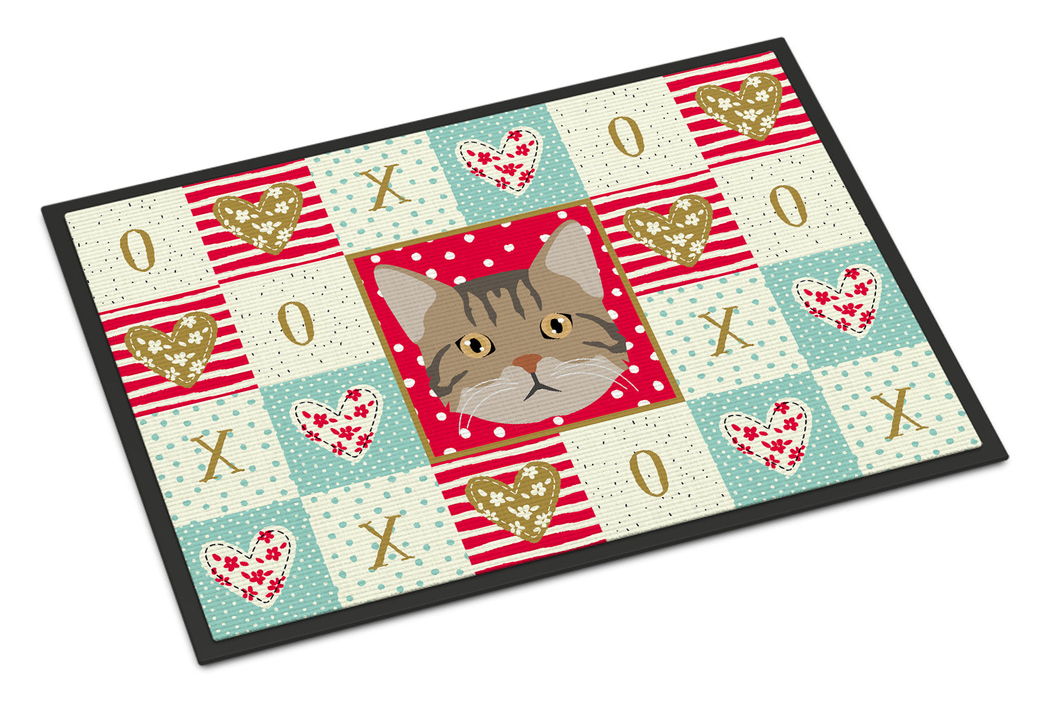 American Wirehair Cat Love Doormat Indoor Outdoor 24H X 36W Front Door Mat Rugs for Entryway, Non Slip Washable Low Pile,