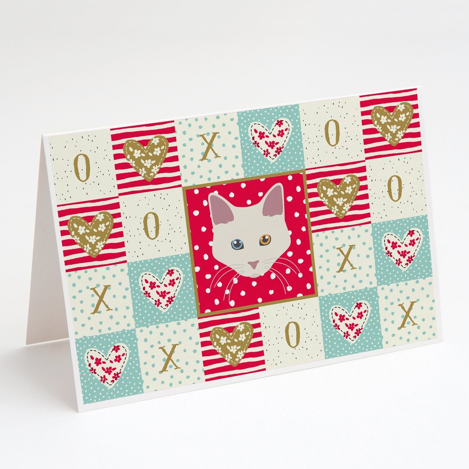 Aphrodite Giant Cat Love Greeting Cards Pack of 8 Blank Cards with Envelopes Whimsical A7 Size 5x7