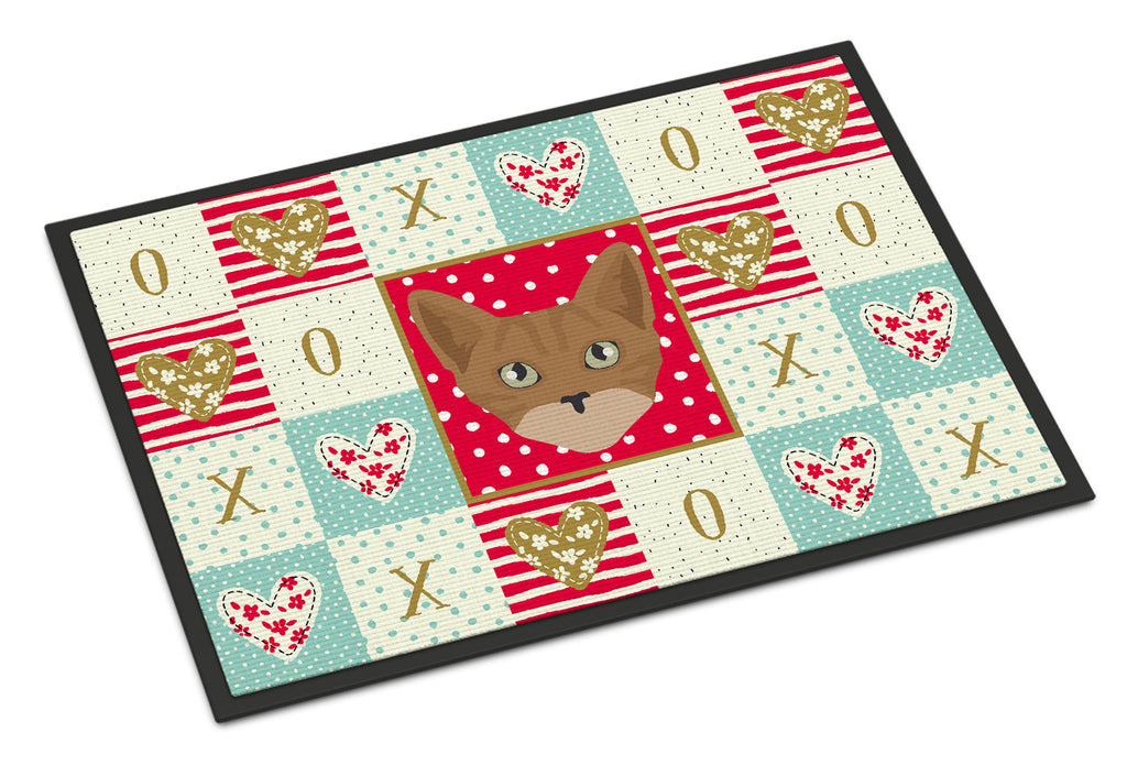 Australian Mist Cat Love Doormat Indoor Outdoor 18H X 27W Front Door Mat Rugs for Entryway, Non Slip Washable