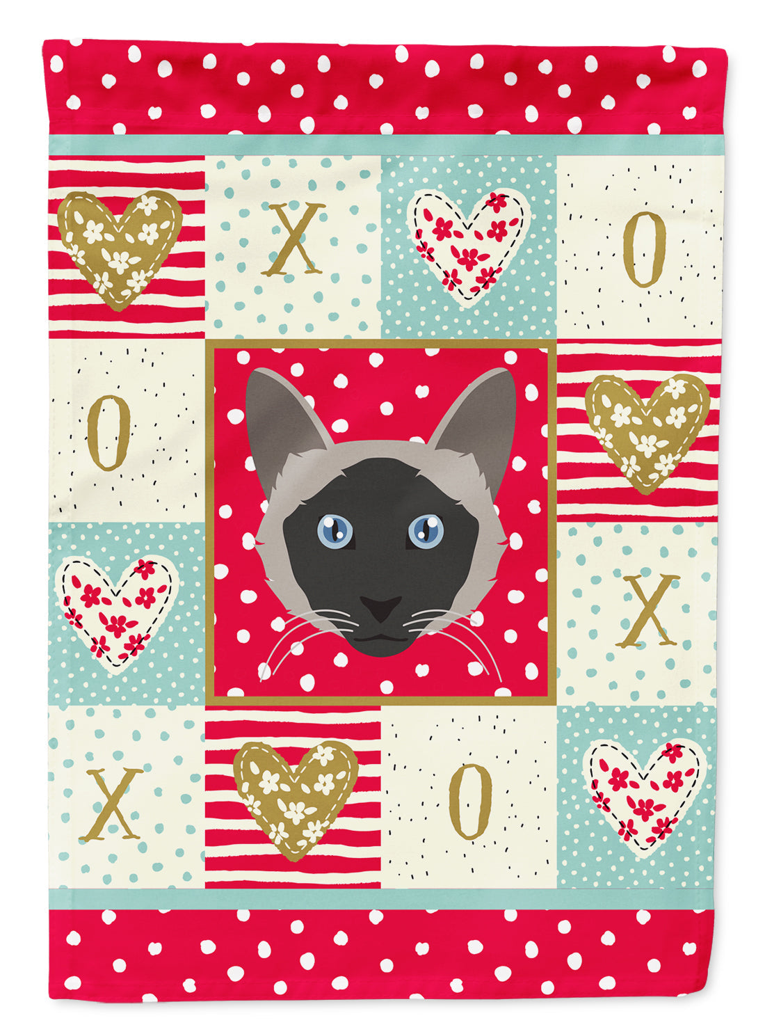 Balinese Cat Love Garden Flag Mailbox Decorative Yard Banner Outside Patio Artwork for Flower Beds, Garden Size, Multicolor