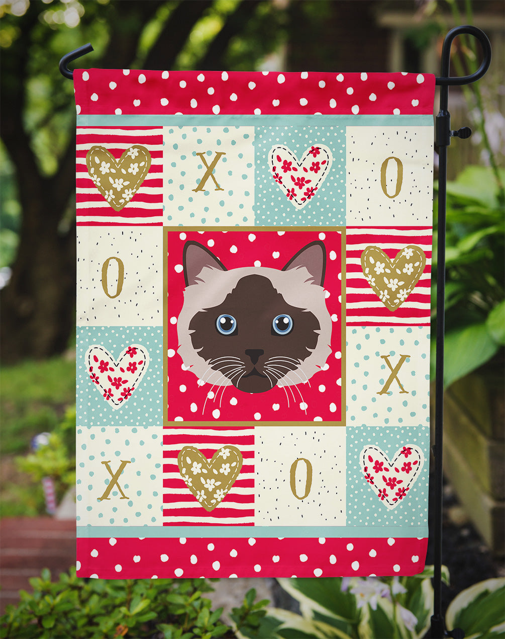 Birman Cat Love Garden Flag Mailbox Decorative Yard Banner Outside Patio Artwork for Flower Beds, Garden Size, Multicolor