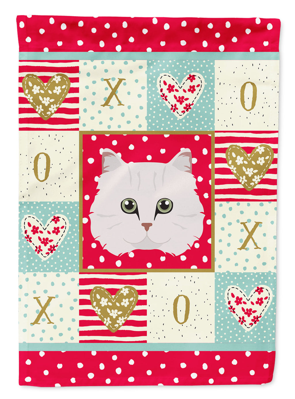 Chinchilla Persian Longhair Cat Love Garden Flag Mailbox Decorative Yard Banner Outside Patio Artwork for Flower Beds, Garden Size, Multicolor