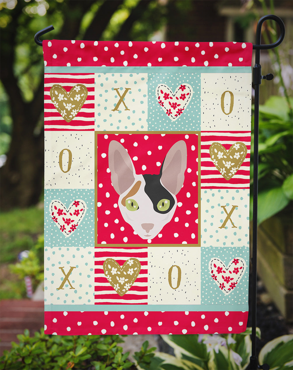 Cornish Rex Cat Love Garden Flag Mailbox Decorative Yard Banner Outside Patio Artwork for Flower Beds, Garden Size, Multicolor
