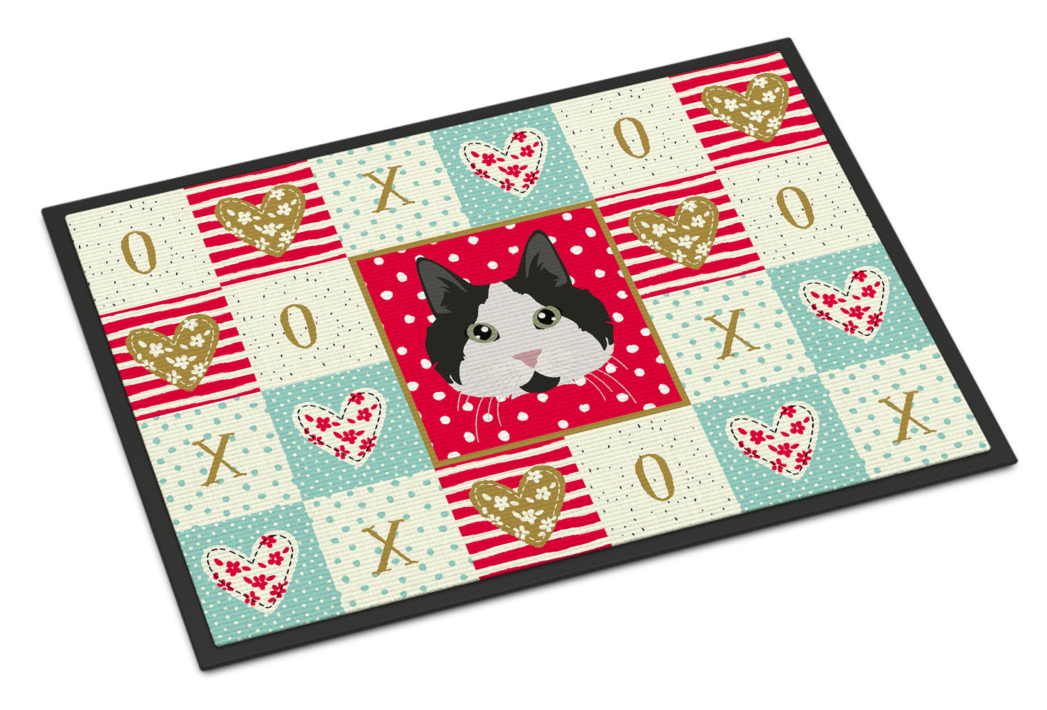 Cymric Cat Love Doormat Indoor Outdoor 18H X 27W Front Door Mat Rugs for Entryway, Non Slip Washable