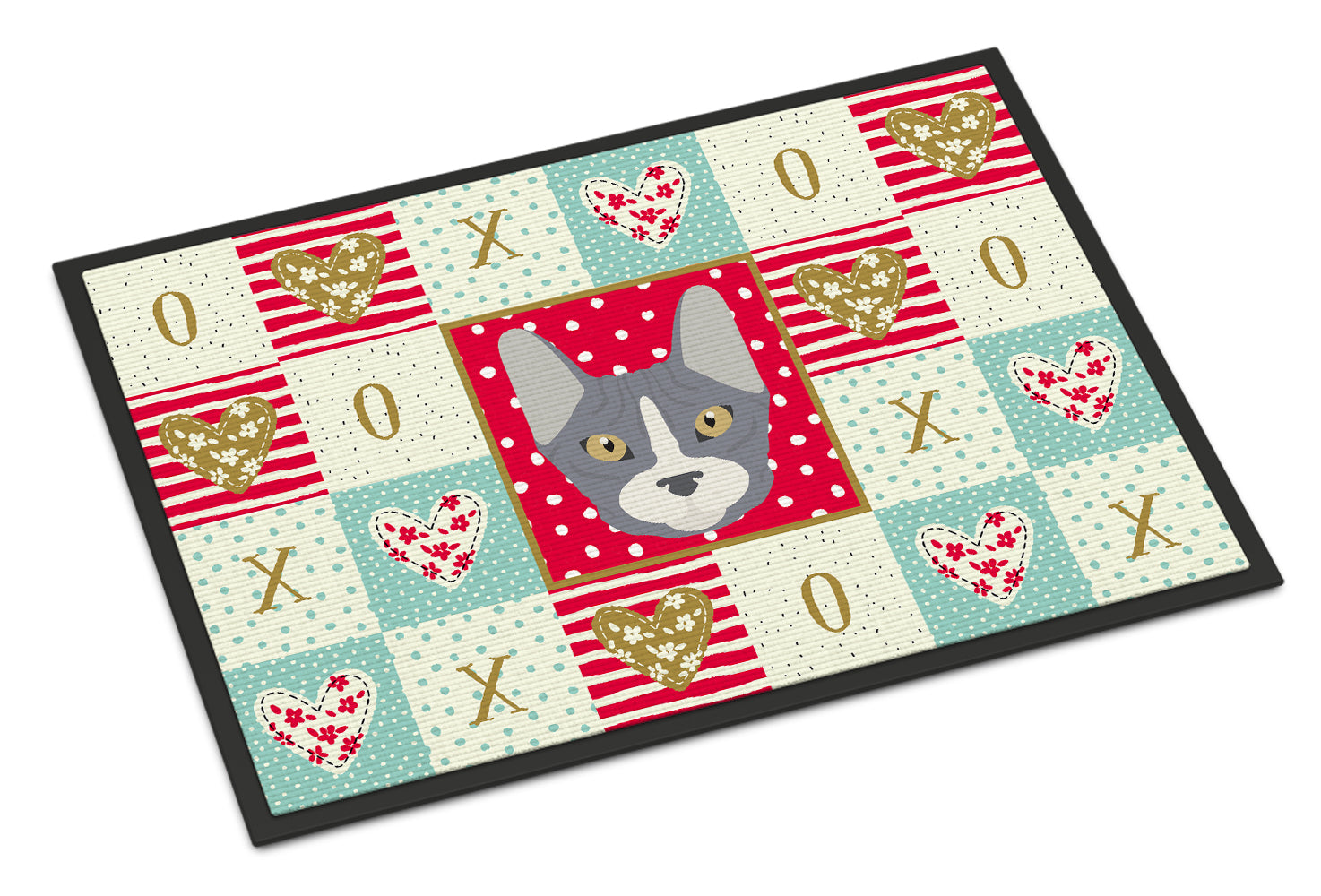 Don Sphynx Cat Love Doormat Indoor Outdoor 18H X 27W Front Door Mat Rugs for Entryway, Non Slip Washable