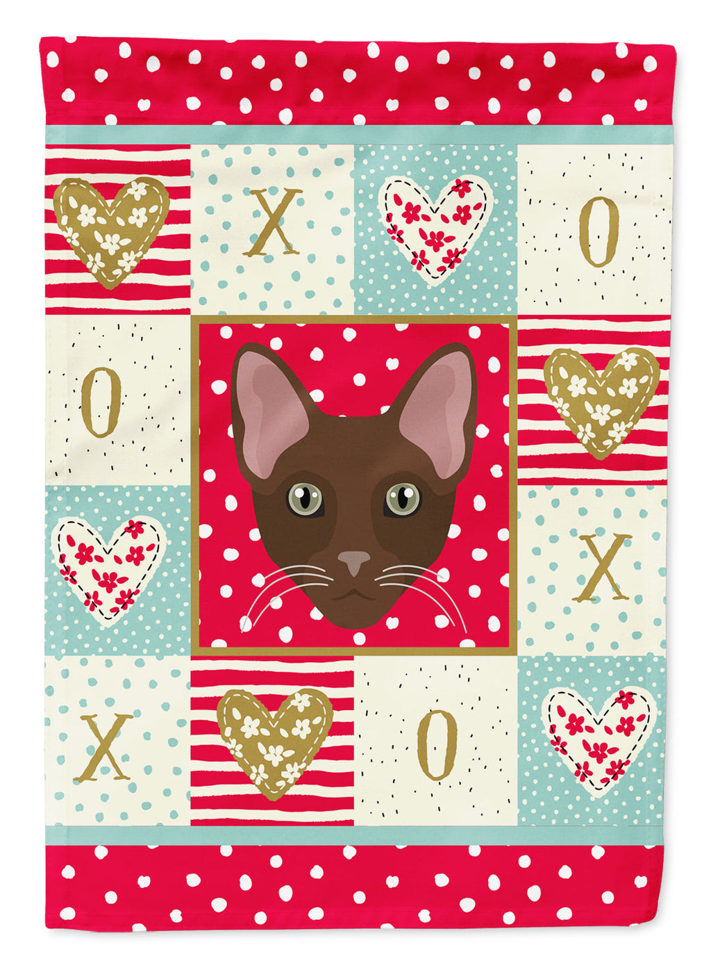Havana Brown Cat Love Garden Flag Mailbox Decorative Yard Banner Outside Patio Artwork for Flower Beds, Garden Size, Multicolor