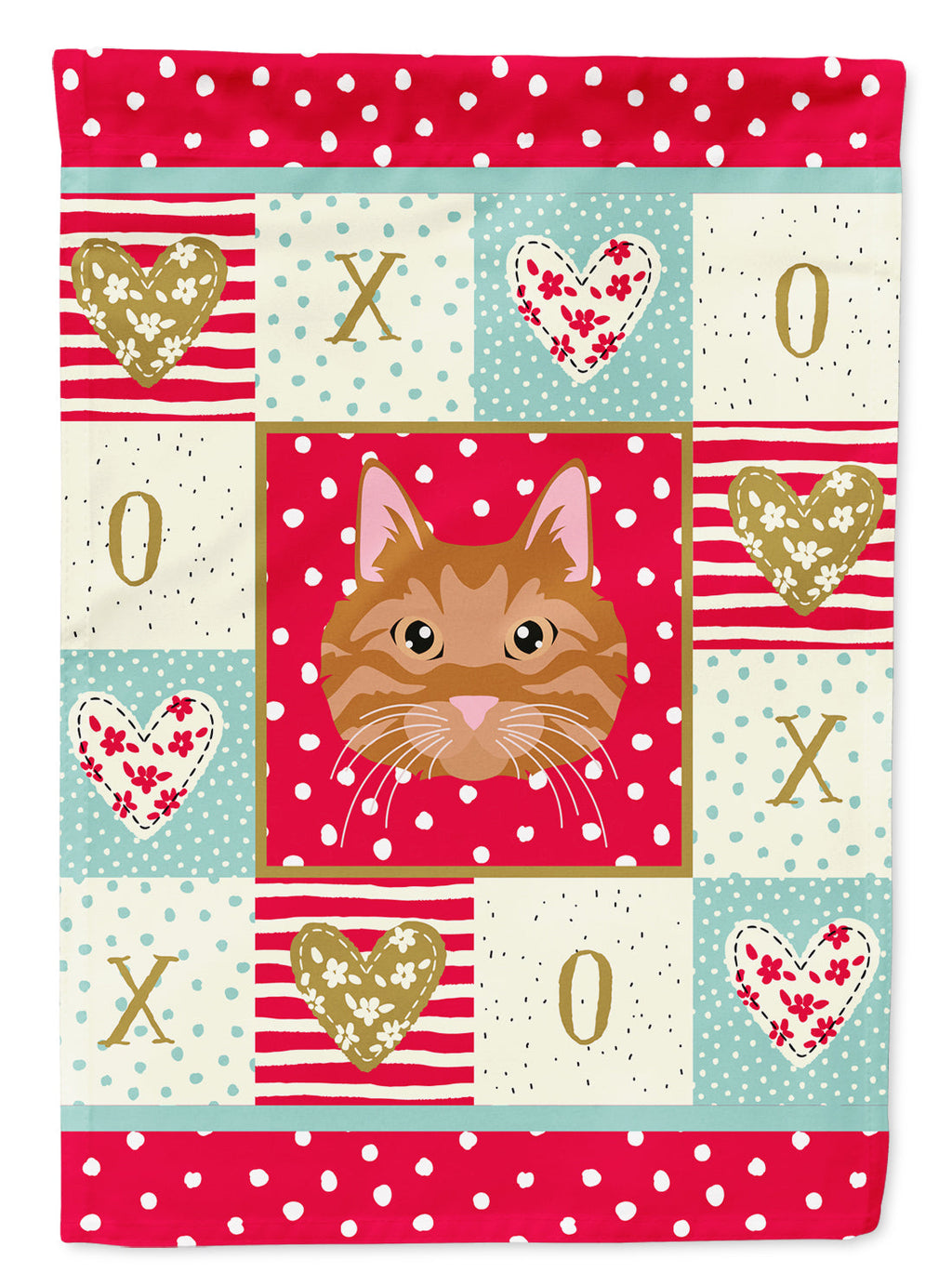 Kurilian Bobtail Cat Love Garden Flag Mailbox Decorative Yard Banner Outside Patio Artwork for Flower Beds, Garden Size, Multicolor