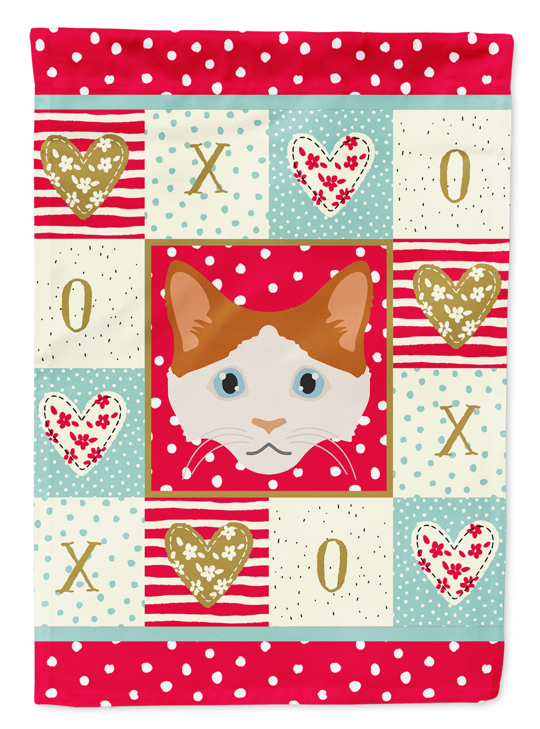 La Perm Cat Love Garden Flag Mailbox Decorative Yard Banner Outside Patio Artwork for Flower Beds, Garden Size, Multicolor