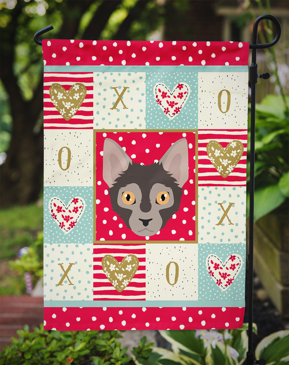 Lykoi Cat Love Garden Flag Mailbox Decorative Yard Banner Outside Patio Artwork for Flower Beds, Garden Size, Multicolor