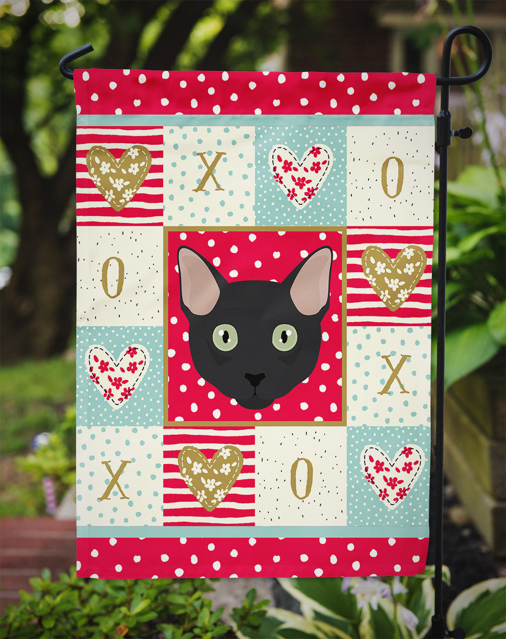 Mandalay Cat Love Garden Flag Mailbox Decorative Yard Banner Outside Patio Artwork for Flower Beds, Garden Size, Multicolor