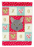 Nebelung Cat Love House Flag 28x40 Porch Sleeve Pole Decorative Outside Yard Banner Artwork Wall Hanging, Polyester