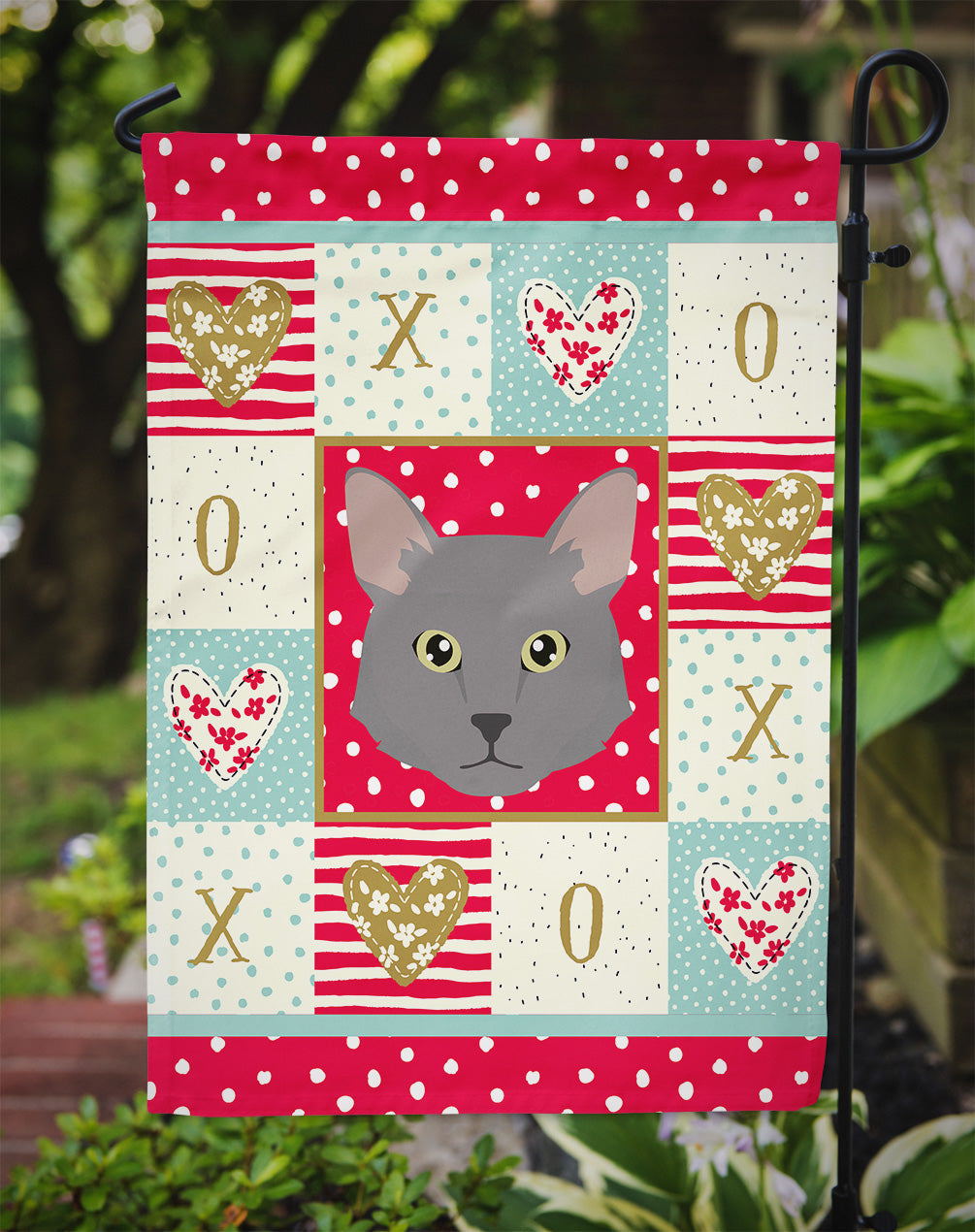 Nebelung Cat Love Garden Flag Mailbox Decorative Yard Banner Outside Patio Artwork for Flower Beds, Garden Size, Multicolor