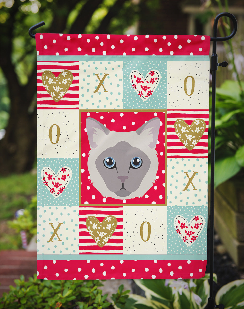 Owyhee Bob Cat Love Garden Flag Mailbox Decorative Yard Banner Outside Patio Artwork for Flower Beds, Garden Size, Multicolor