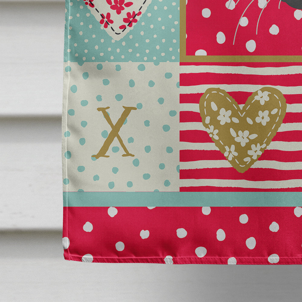 Pantherette Cat Love House Flag 28x40 Porch Sleeve Pole Decorative Outside Yard Banner Artwork Wall Hanging, Polyester