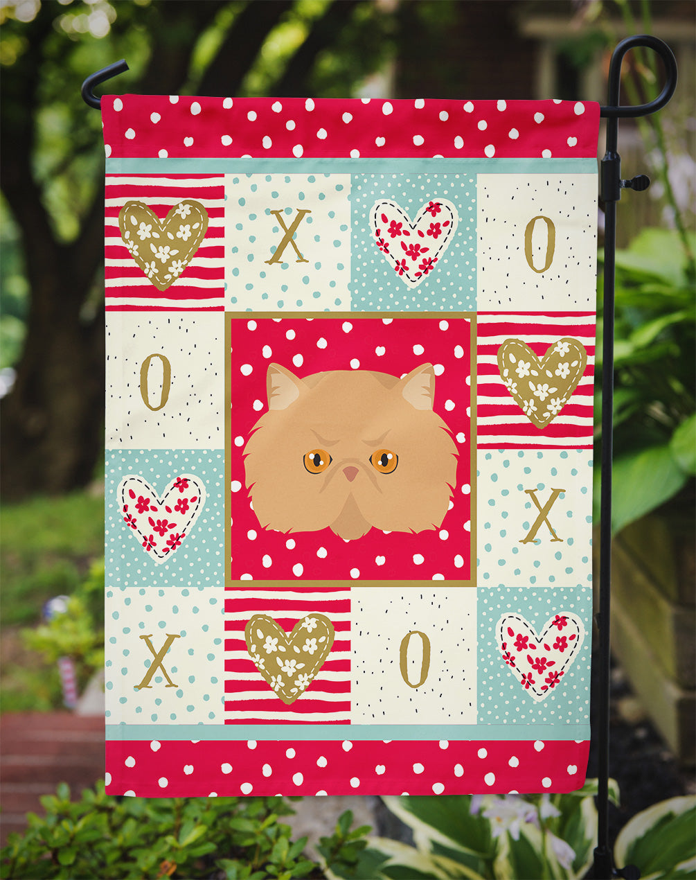 Persian Modern Cat Love Garden Flag Mailbox Decorative Yard Banner Outside Patio Artwork for Flower Beds, Garden Size, Multicolor