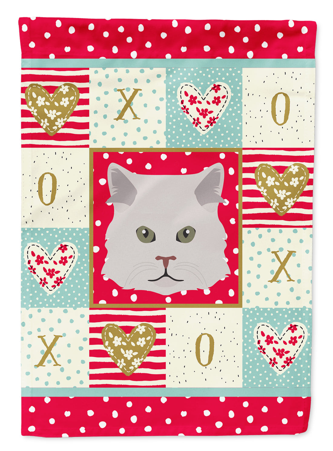 Persian Traditional Cat Love Garden Flag Mailbox Decorative Yard Banner Outside Patio Artwork for Flower Beds, Garden Size, Multicolor
