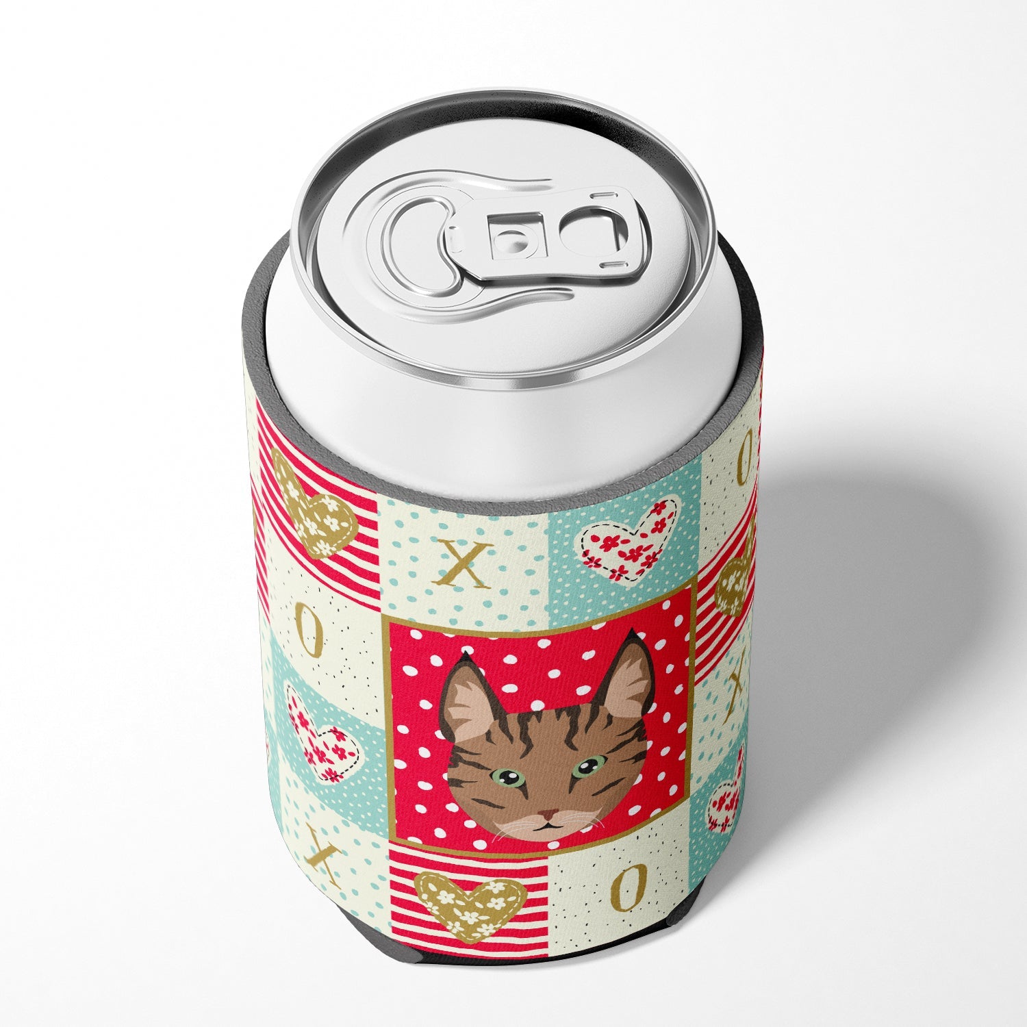 Pixie Bob Cat Love Can or Bottle Hugger Cooler Sleeve for Standard 12 oz Cans, Insulated Foam Beer & Soda Can Hugger Reusable