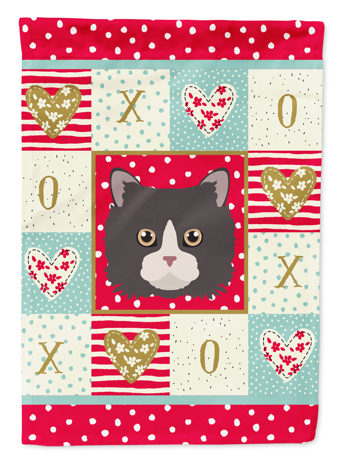 Poodle Cat Love Garden Flag Mailbox Decorative Yard Banner Outside Patio Artwork for Flower Beds, Garden Size, Multicolor
