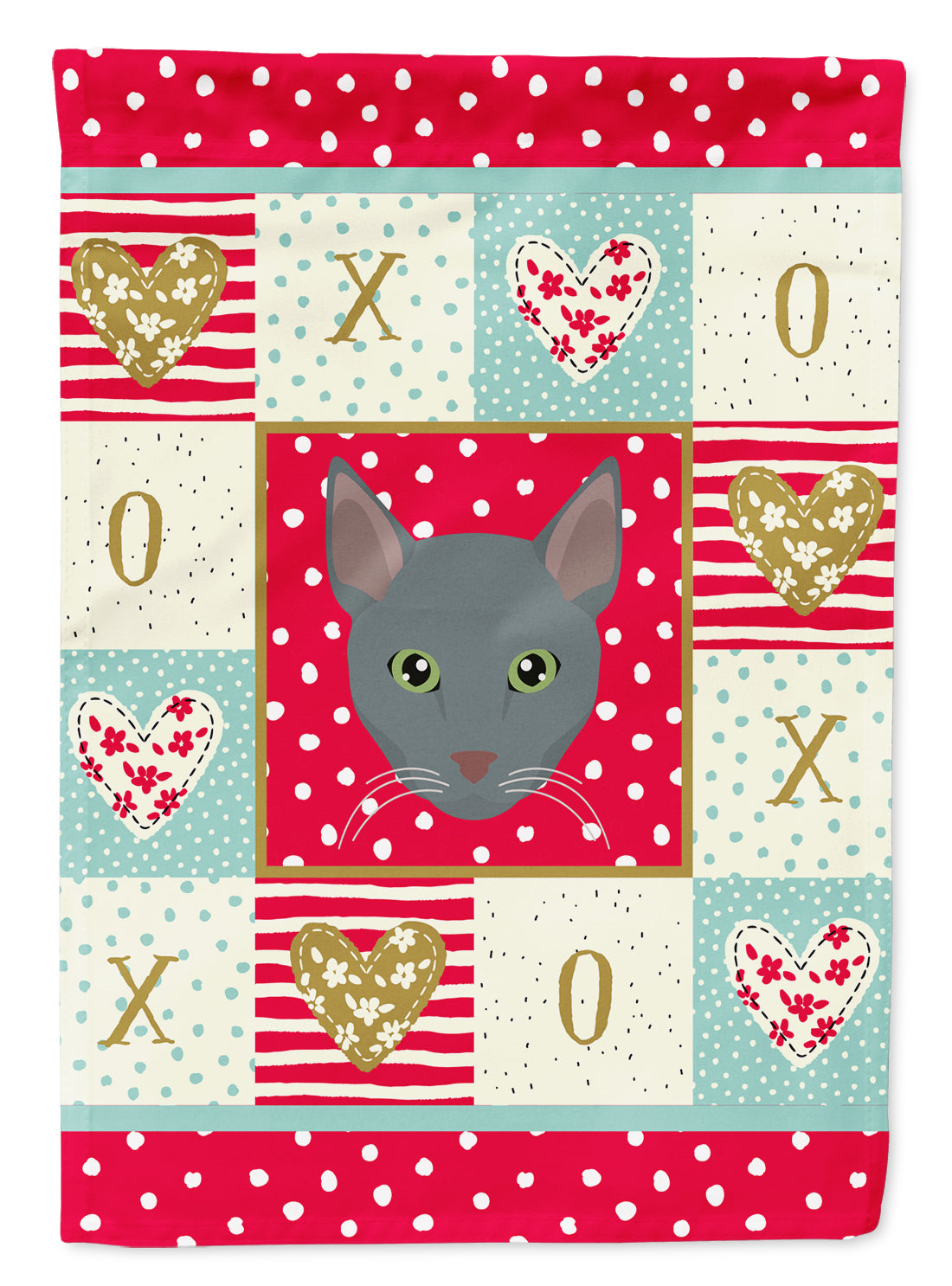 Raas Cat Love Garden Flag Mailbox Decorative Yard Banner Outside Patio Artwork for Flower Beds, Garden Size, Multicolor