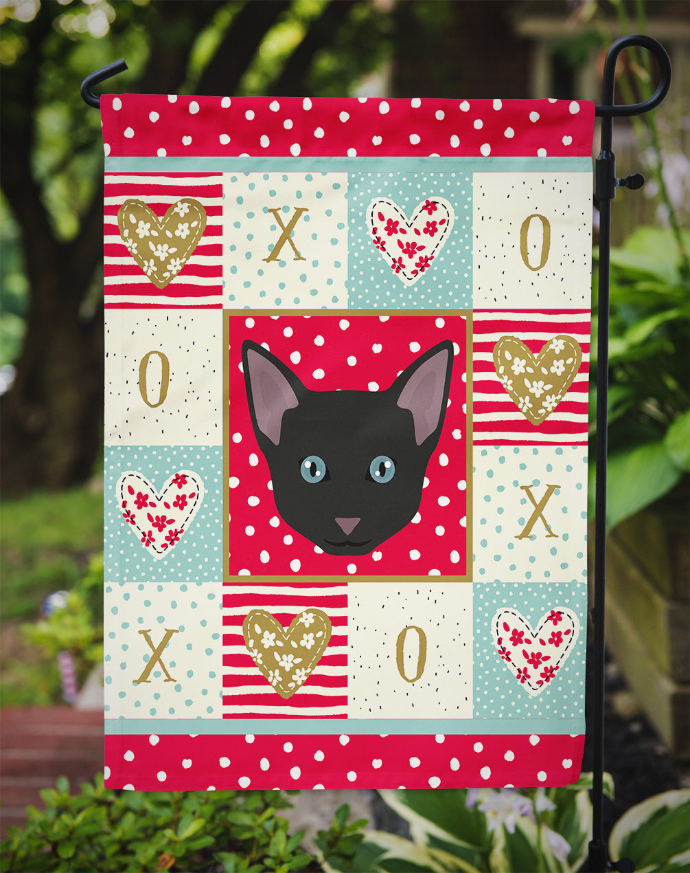 Russian White Black Cat Love Garden Flag Mailbox Decorative Yard Banner Outside Patio Artwork for Flower Beds, Garden Size, Multicolor
