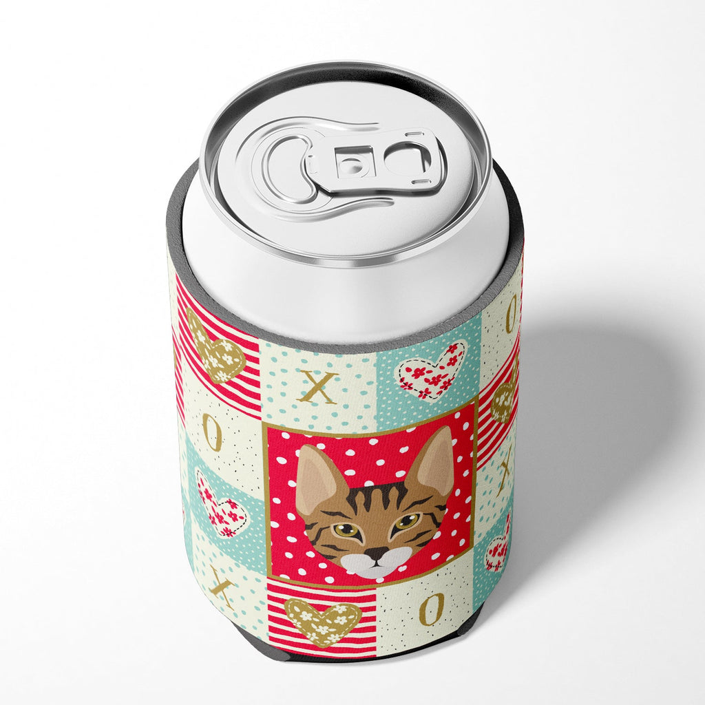 Savannah Cat Love Can or Bottle Hugger Cooler Sleeve for Standard 12 oz Cans, Insulated Foam Beer & Soda Can Hugger Reusable