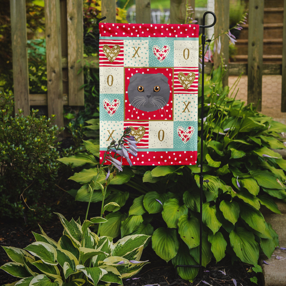 Scottish Fold Cat Love Garden Flag Mailbox Decorative Yard Banner Outside Patio Artwork for Flower Beds, Garden Size, Multicolor