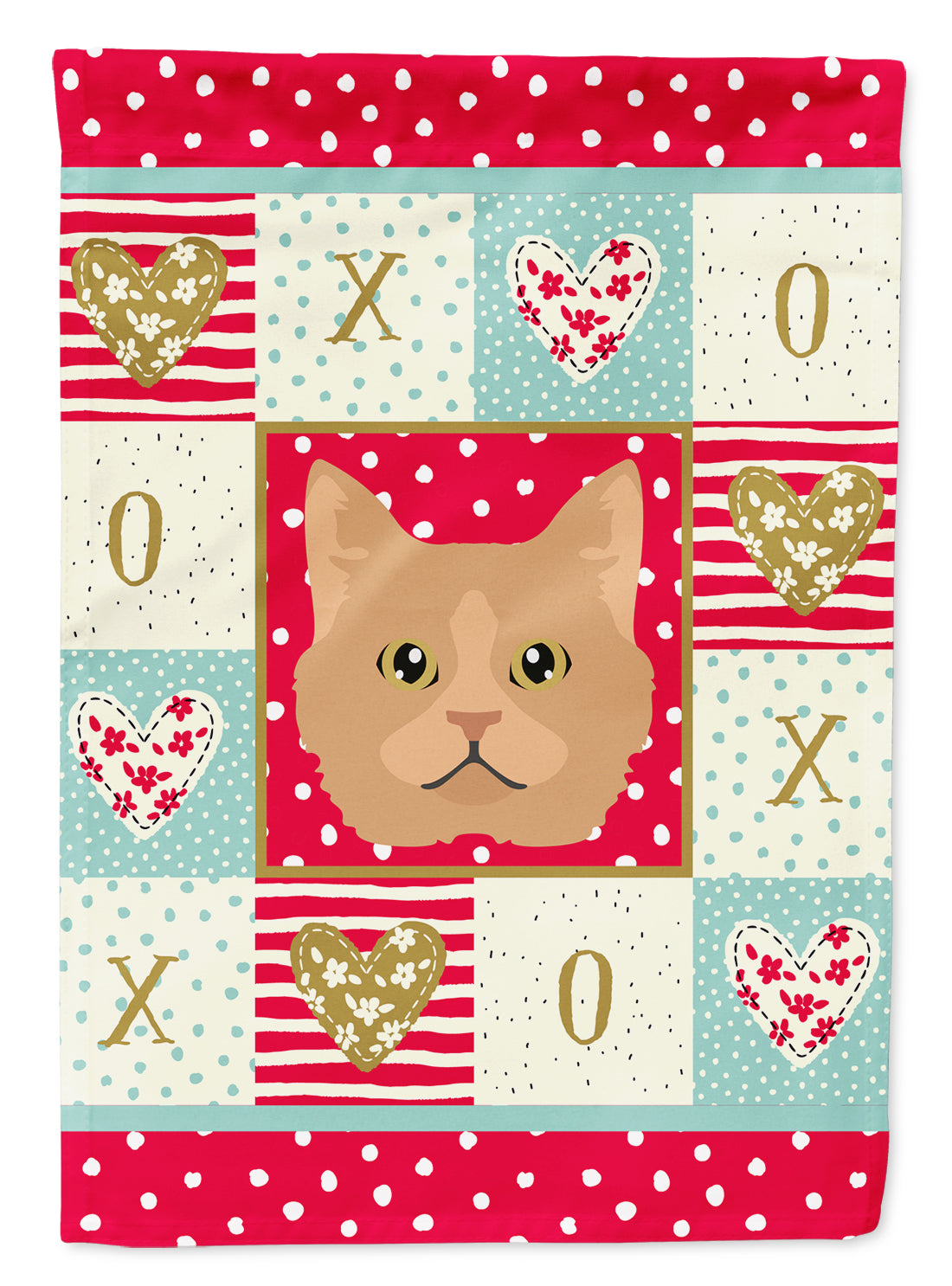 Selkirk Rex Cat Love Garden Flag Mailbox Decorative Yard Banner Outside Patio Artwork for Flower Beds, Garden Size, Multicolor