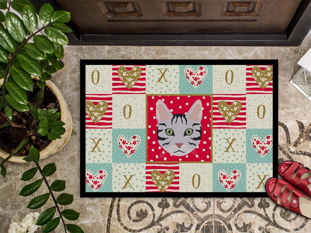 Serengeti Cat Love Doormat Indoor Outdoor 24H X 36W Front Door Mat Rugs for Entryway, Non Slip Washable Low Pile,