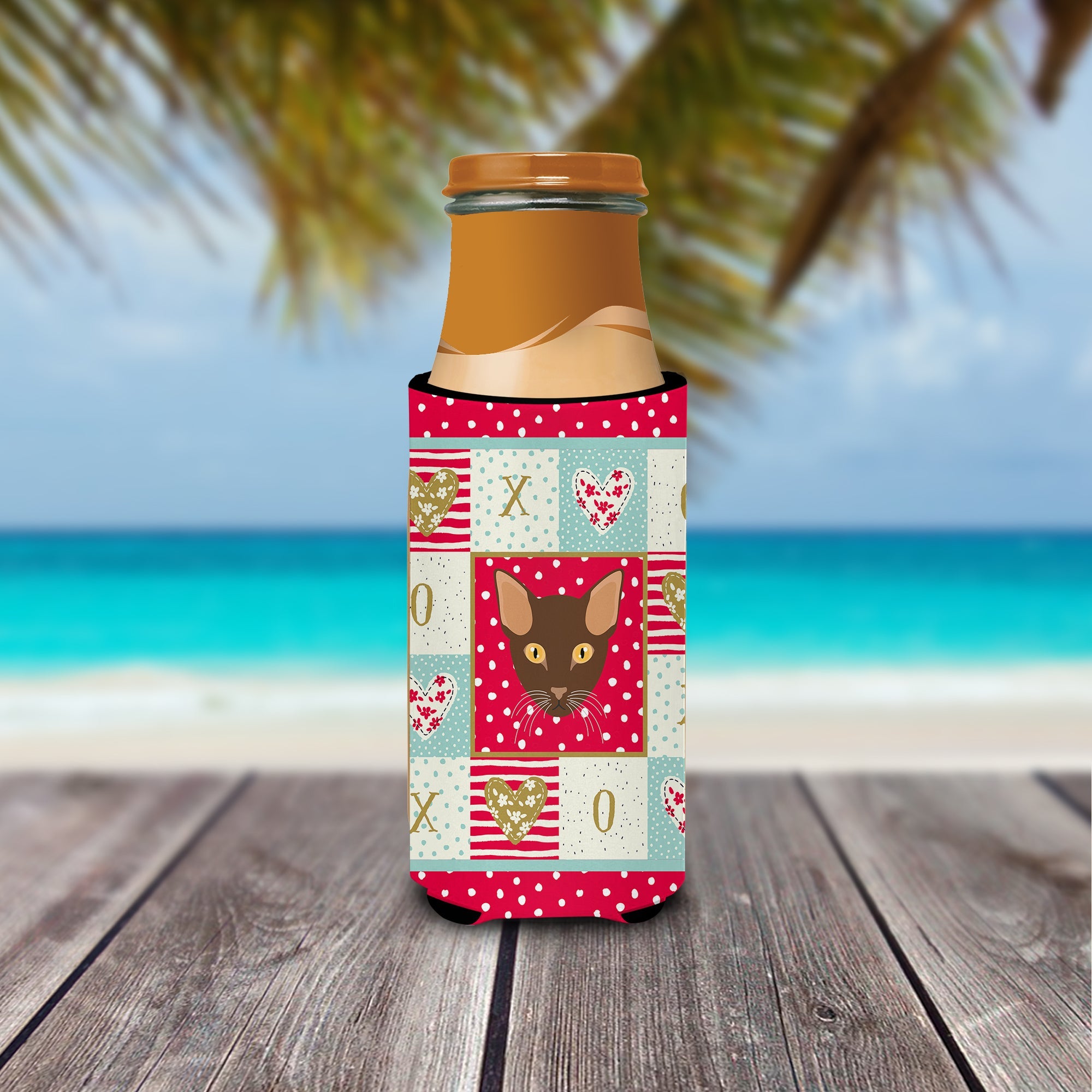 Suphalak Cat Love Slim Can Hugger , Insulated Foam Hugger for 12 oz Slim Cans, Beer Bottles & Water Bottles, Printed in USA