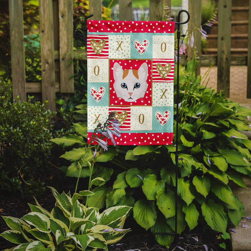 Turkish Van Cat Love Garden Flag Mailbox Decorative Yard Banner Outside Patio Artwork for Flower Beds, Garden Size, Multicolor