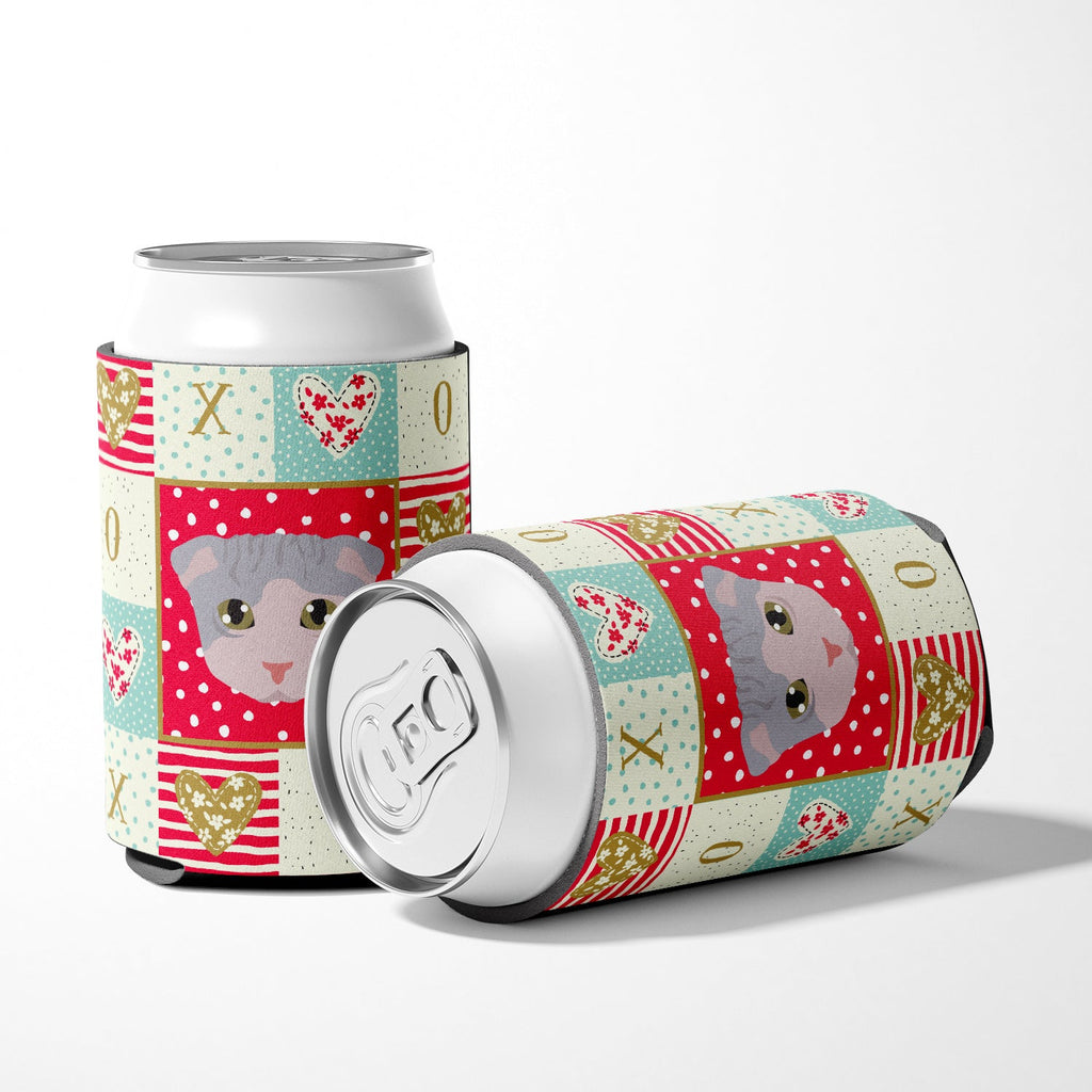 Ukrainian Levkoy Cat Love Can or Bottle Hugger Cooler Sleeve for Standard 12 oz Cans, Insulated Foam Beer & Soda Can Hugger Reusable