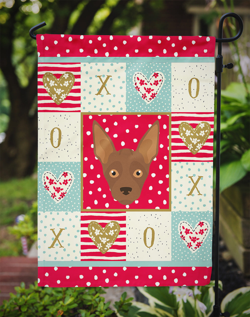 Abyssinian Sand Terrier Love Garden Flag Mailbox Decorative Yard Banner Outside Patio Artwork for Flower Beds, Garden Size, Multicolor