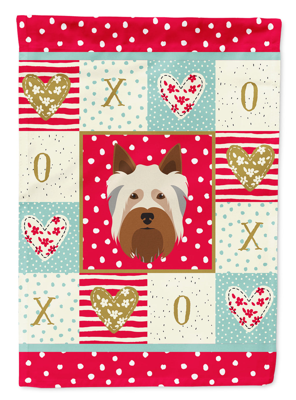 Australian Silky Terrier Love Garden Flag Mailbox Decorative Yard Banner Outside Patio Artwork for Flower Beds, Garden Size, Multicolor