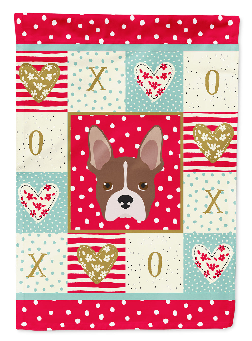 Boston Terrier Love Garden Flag Mailbox Decorative Yard Banner Outside Patio Artwork for Flower Beds, Garden Size, Multicolor