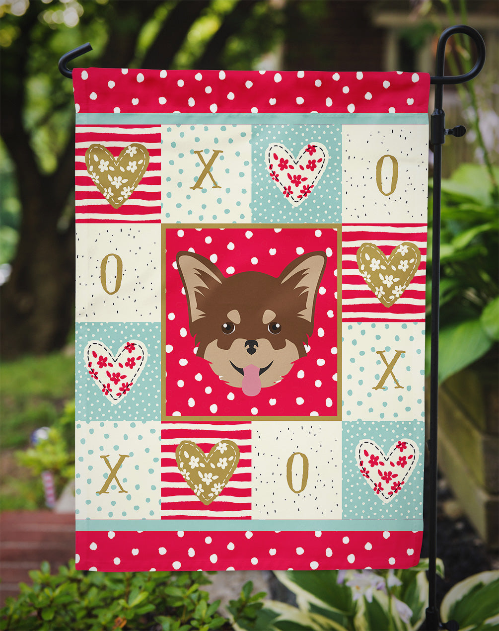 Chihuahua Love Garden Flag Mailbox Decorative Yard Banner Outside Patio Artwork for Flower Beds, Garden Size, Multicolor