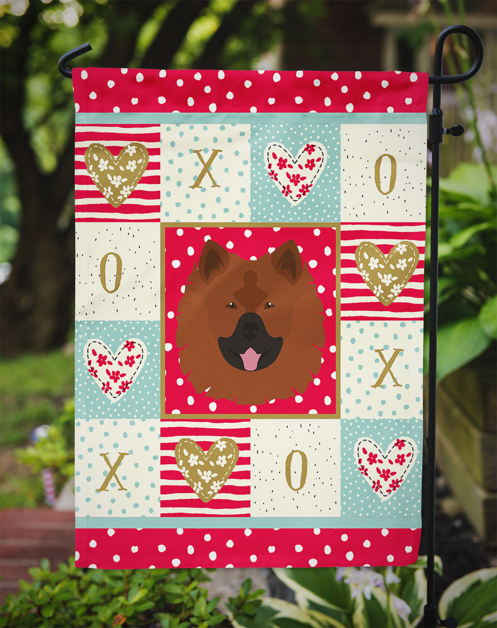 Eurasier Love Garden Flag Mailbox Decorative Yard Banner Outside Patio Artwork for Flower Beds, Garden Size, Multicolor
