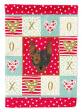 Harlequin Pinscher Love Garden Flag Mailbox Decorative Yard Banner Outside Patio Artwork for Flower Beds, Garden Size, Multicolor