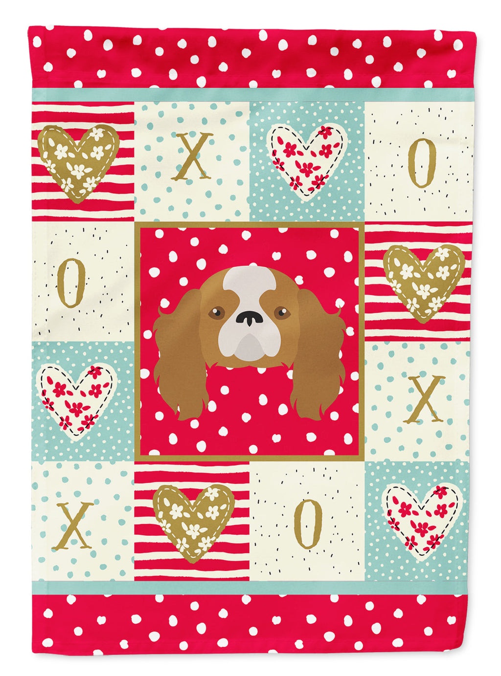 Blenheim Cavalier King Charles Spaniel Love Garden Flag Mailbox Decorative Yard Banner Outside Patio Artwork for Flower Beds, Garden Size, Multicolor