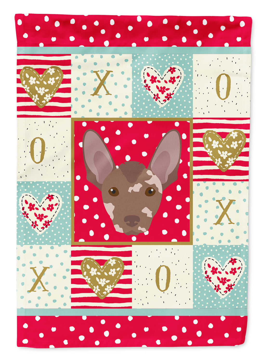 Mexican Hairless Dog Love Garden Flag Mailbox Decorative Yard Banner Outside Patio Artwork for Flower Beds, Garden Size, Multicolor