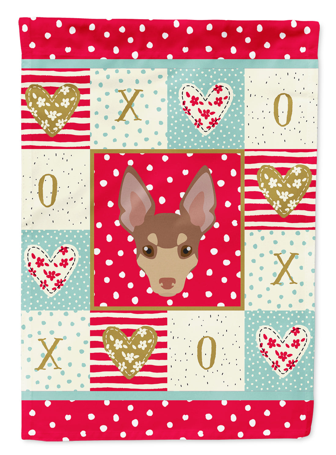 Miniature Fox Terrier Love Garden Flag Mailbox Decorative Yard Banner Outside Patio Artwork for Flower Beds, Garden Size, Multicolor