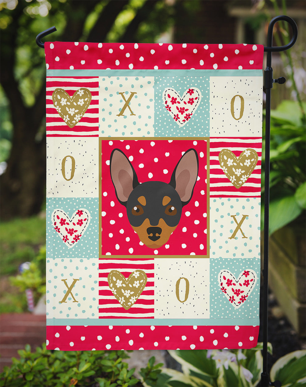 Prague Ratter Love Garden Flag Mailbox Decorative Yard Banner Outside Patio Artwork for Flower Beds, Garden Size, Multicolor
